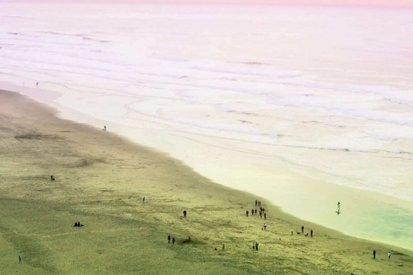 Ocean Beach California poster de Mina Teslaru