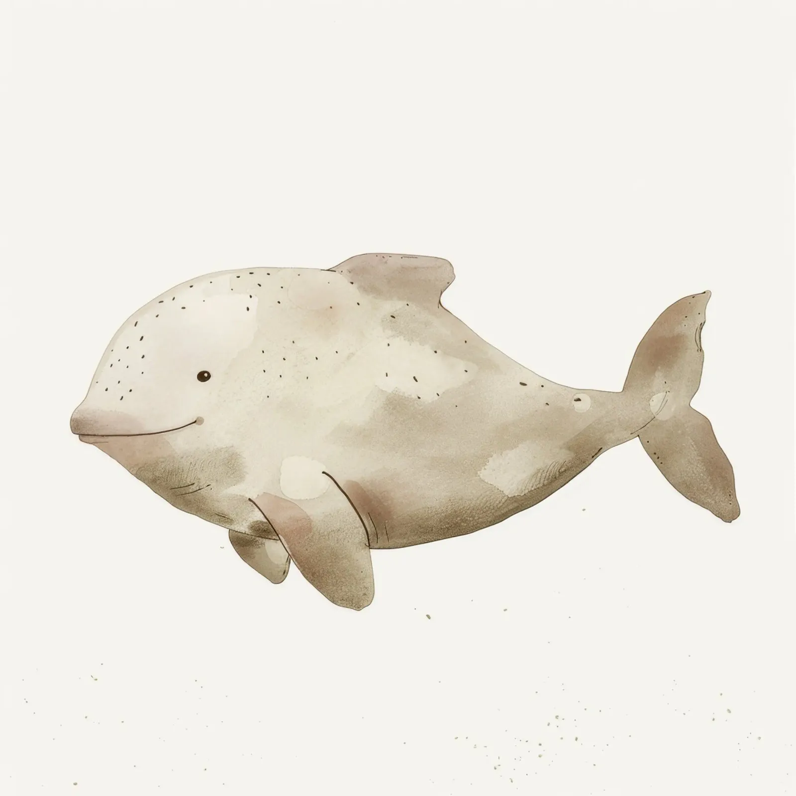 Beige Dolphin Bliss carta hahnemühle da DesignDoodle