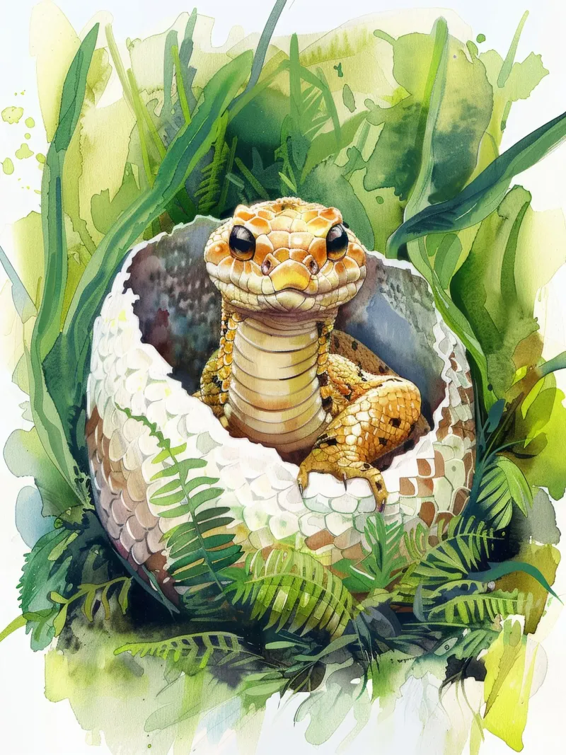 Un cucciolo di serpente nell'abbraccio della natura pellicola backlit da DesignDoodle