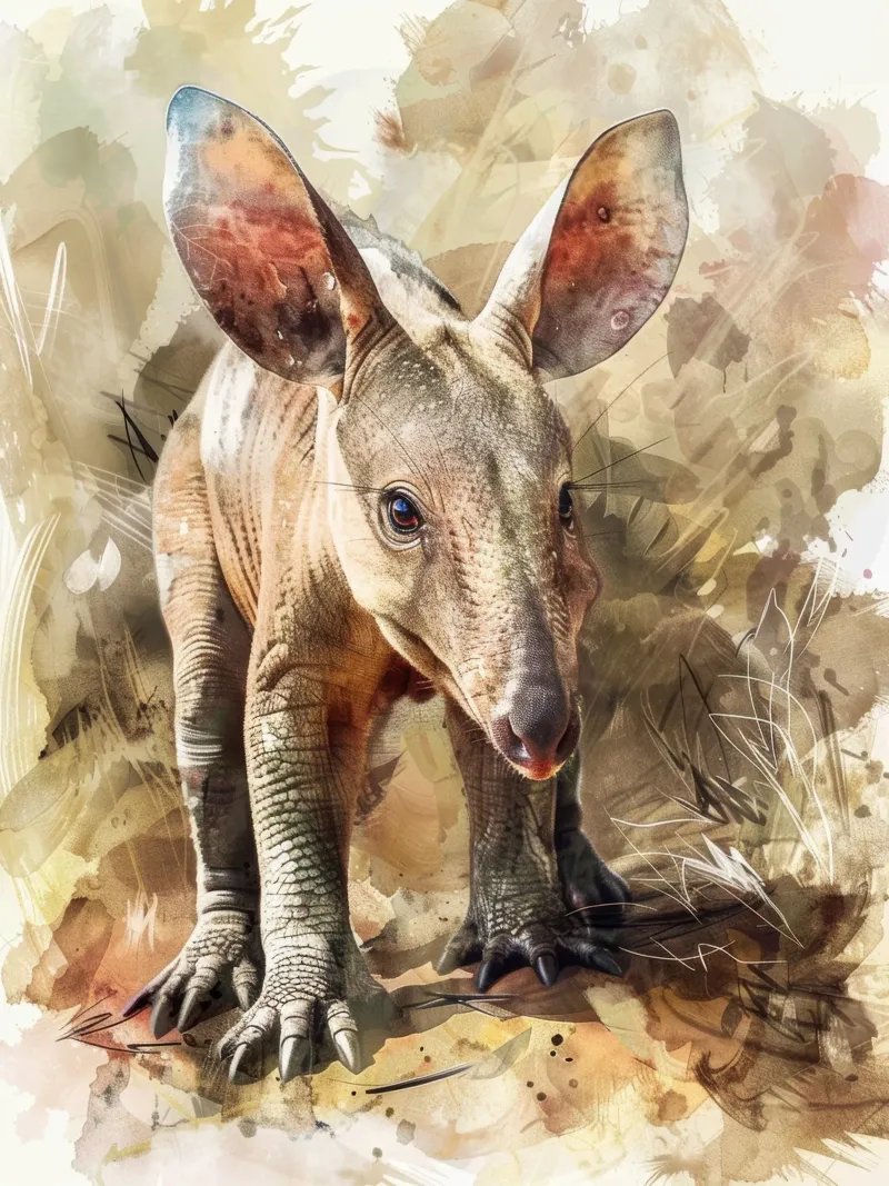 L'oritteropo curioso in natura carta hahnemühle da DesignDoodle