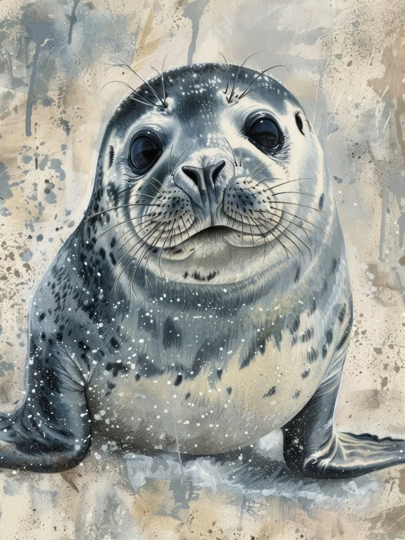L'innocenza del cucciolo di foca di porto pellicola backlit da DesignDoodle