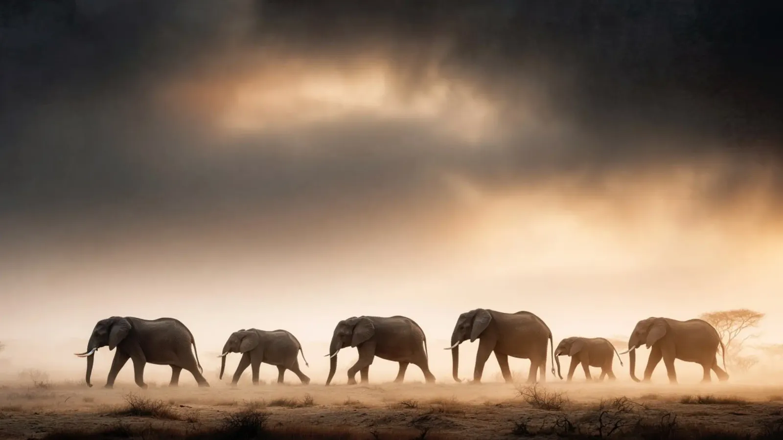Elephant Caravan pellicola backlit da treechild