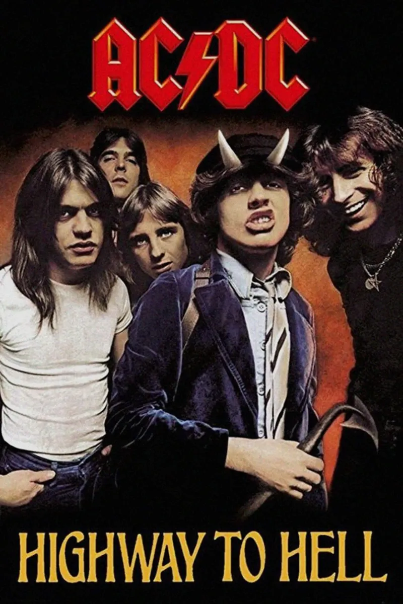 il suono senza tempo degli acdc poster con telaio in legno da korve