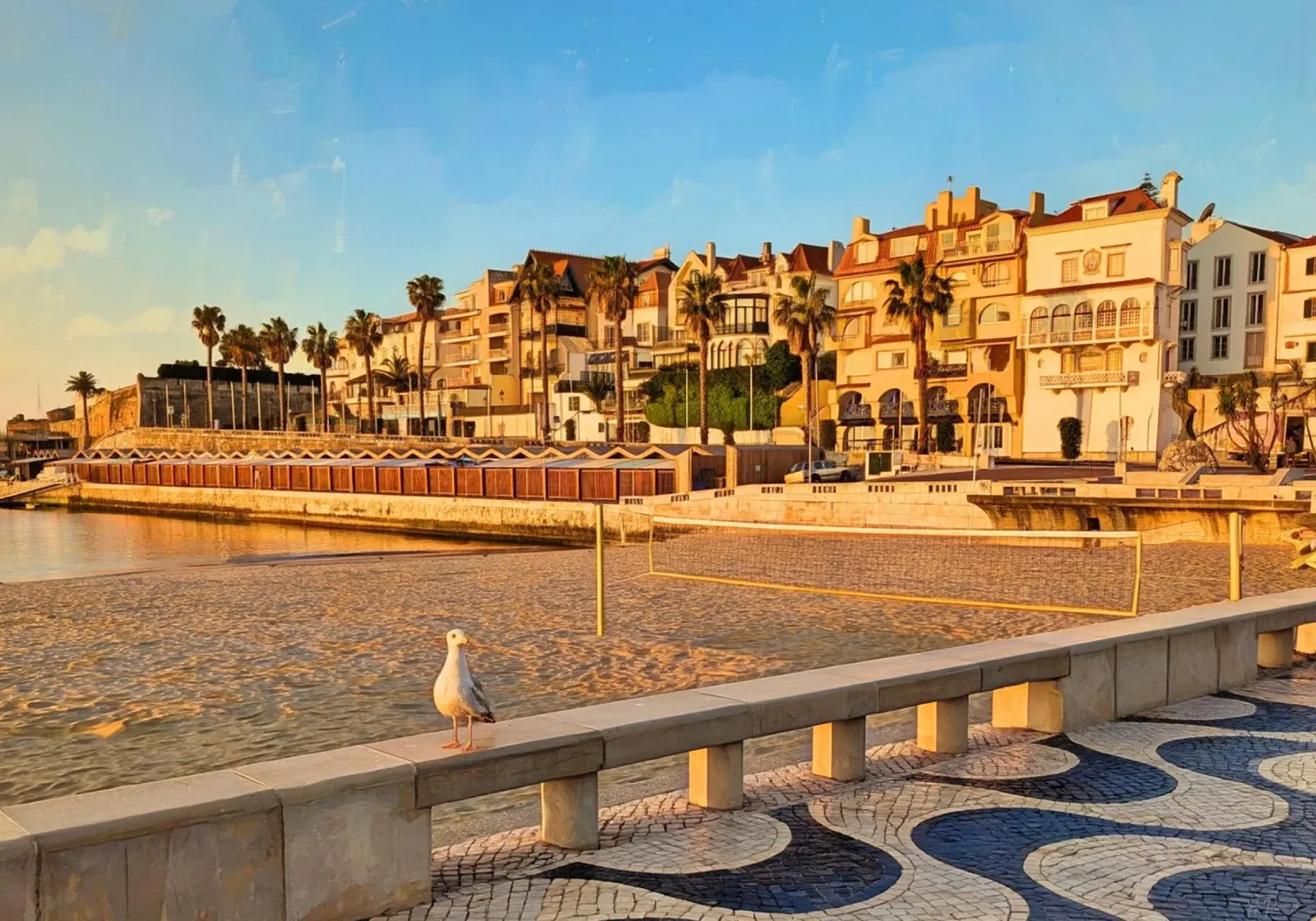 Mattinata in riva al mare a Cascais con il gabbiano plexiglass da Hecate Pim Designs