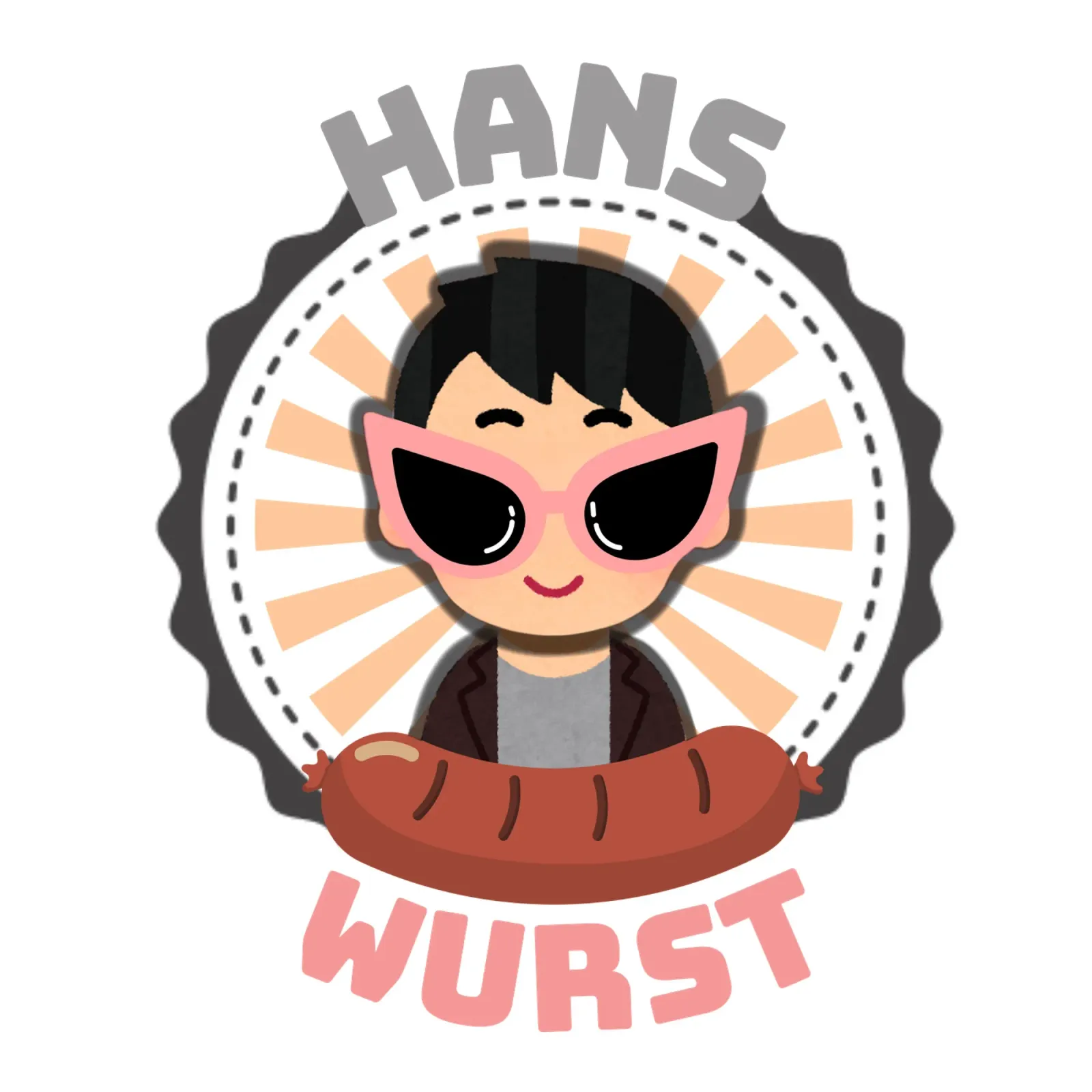 hanswurst poster con telaio in legno da fummelhummel