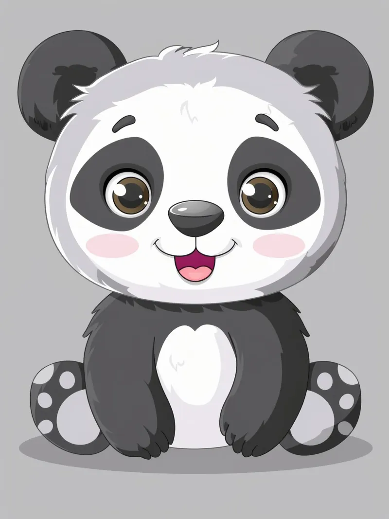 Panda Cuddle forex plate by DesignDoodle