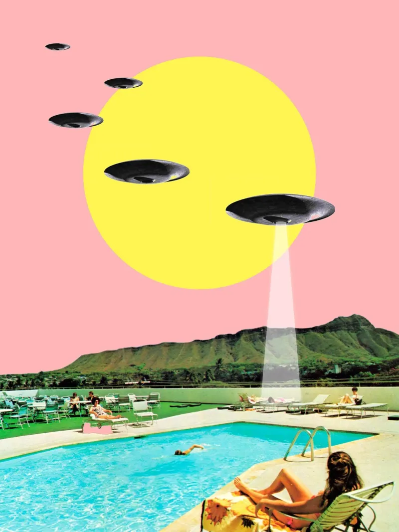 Invasion on Vacation poster con telaio in alluminio da MsGonzalez