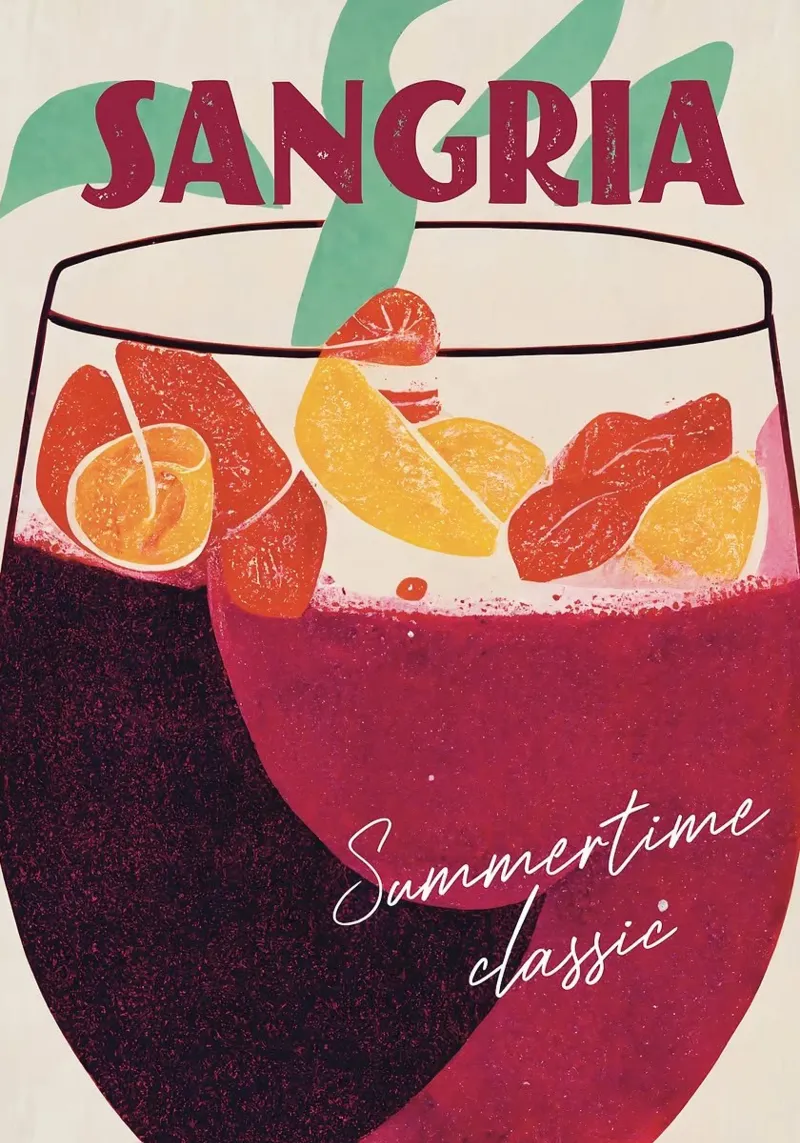 sangria bevanda estiva pellicola backlit da John C Labut