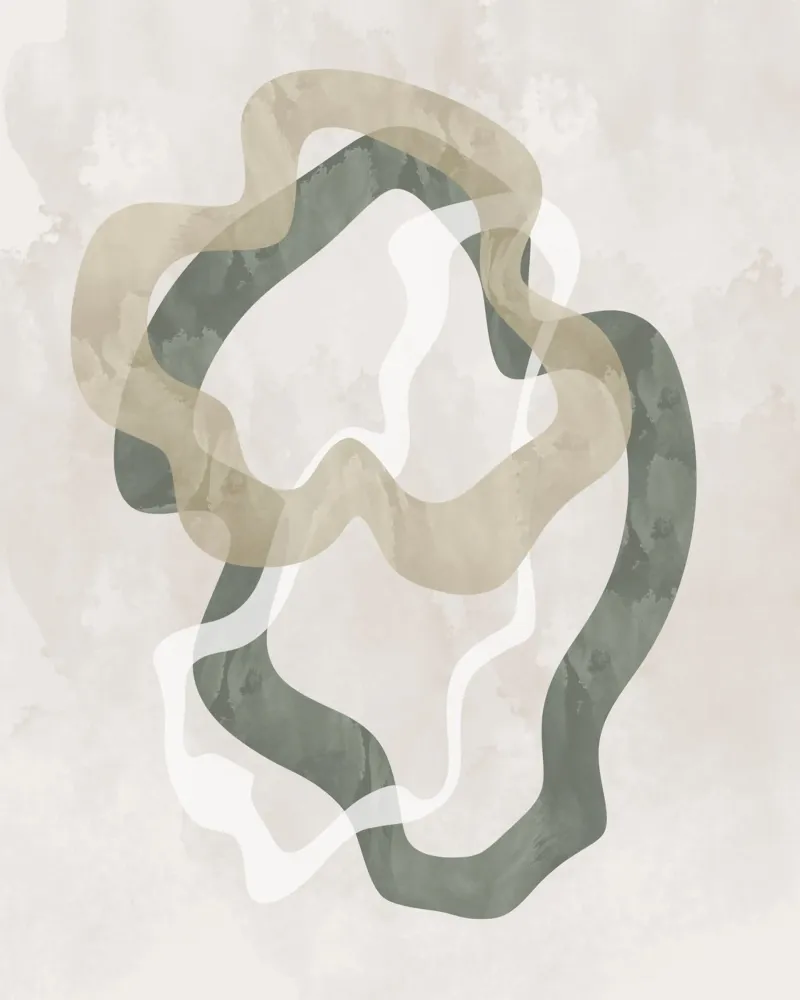 Abstract Green Forms canvas by Sannel Larson