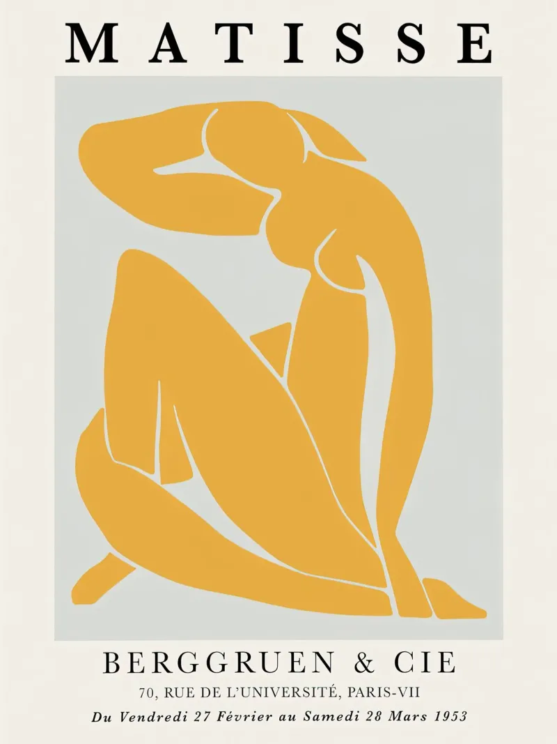 Matisse Gelbe Aktfigur 1953 Alu-Dibond von Jam Poster