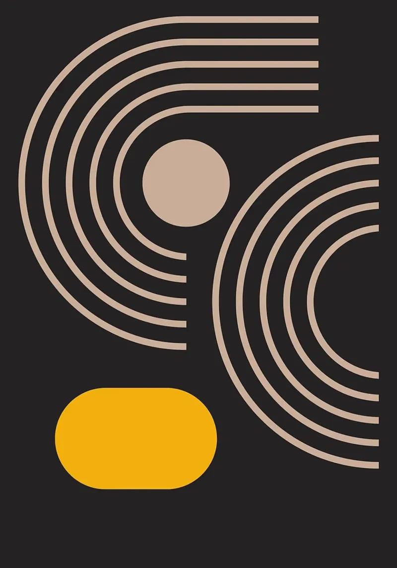 circles arcs lines geometric shapes curve canvas by Bacsic design