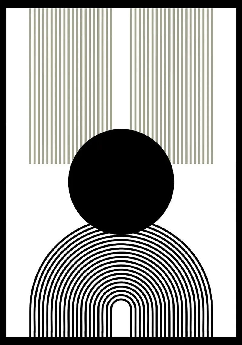 cerchio linee archi linee verticali cerchio nero pellicola backlit da Bacsic design