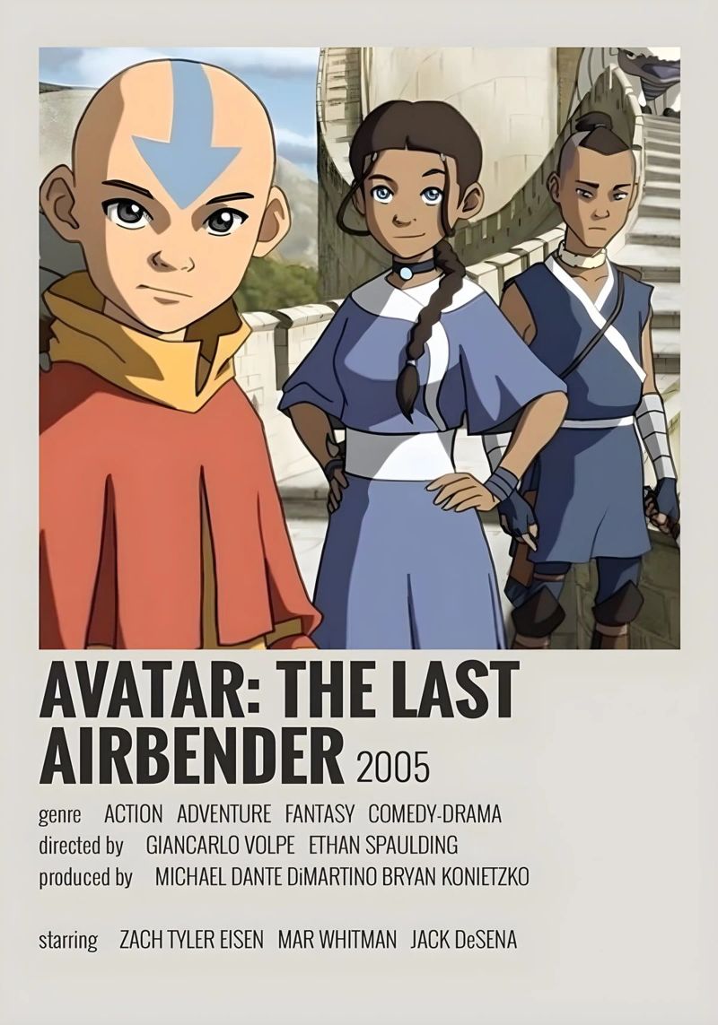 AVATAR THE LAST AIRBENDER 2005 carta hahnemühle da MVFminimalist