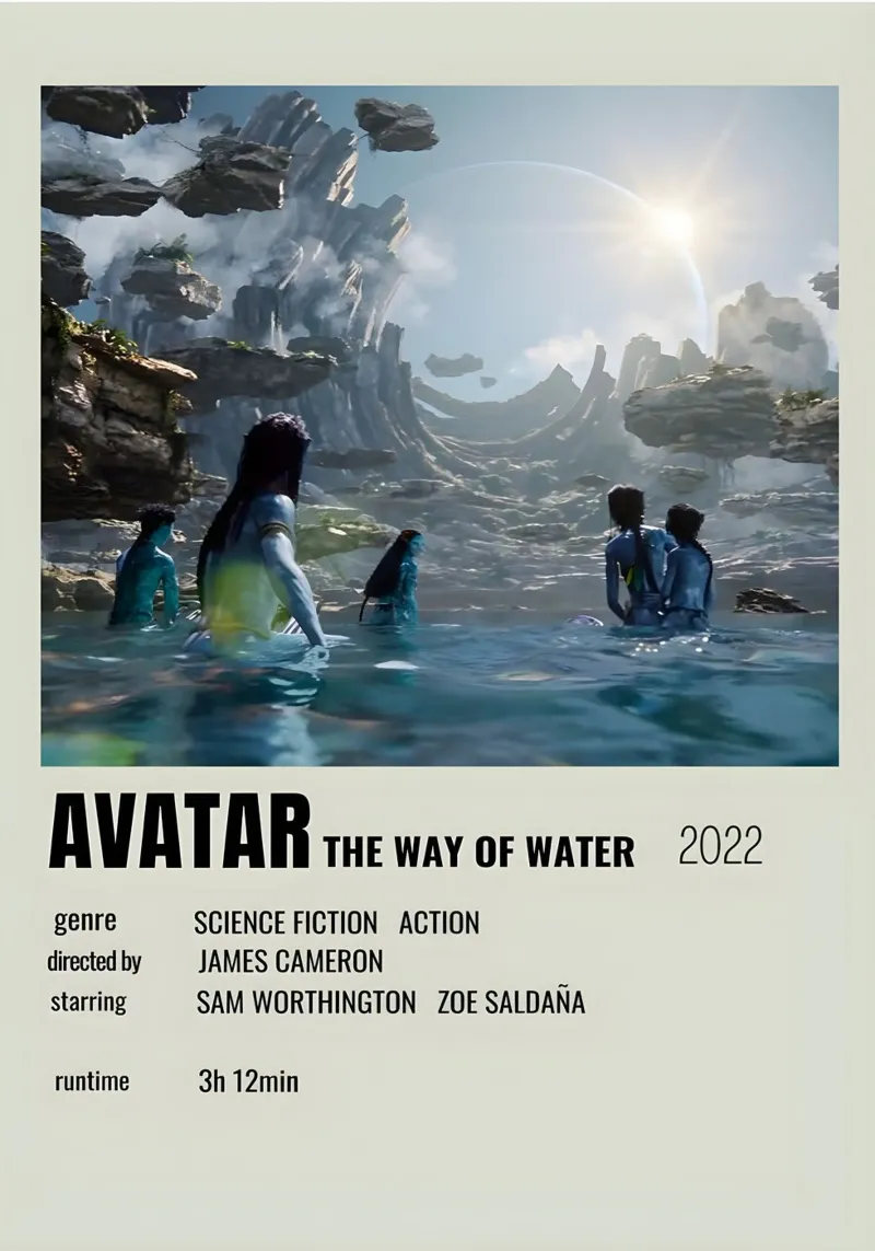 AVATAR THE WAY OF WATER 2022 poster da MVFminimalist