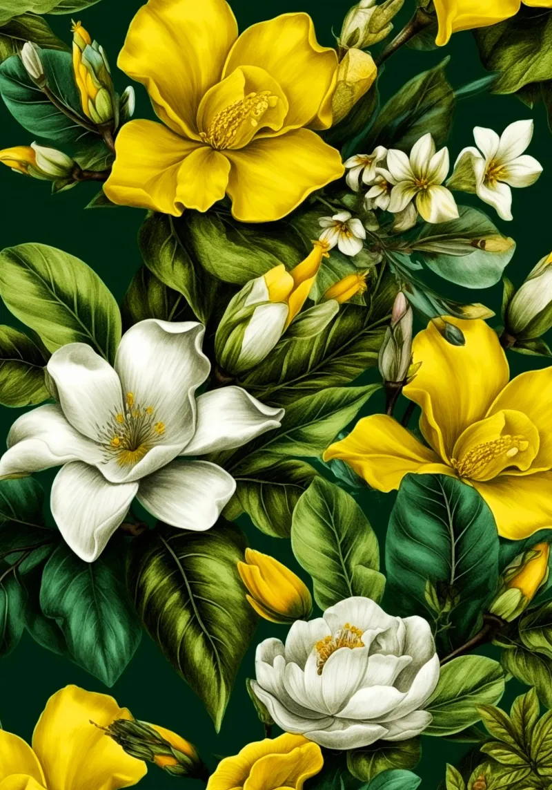Fiori gialli e bianchi pellicola backlit da Justyna Jaszke JBJart