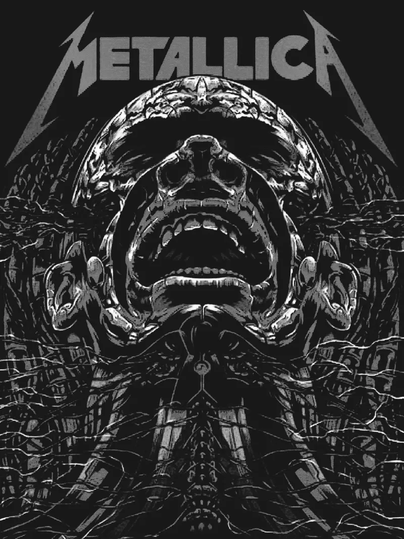 metallica band art alluminio dibond da vanhesling