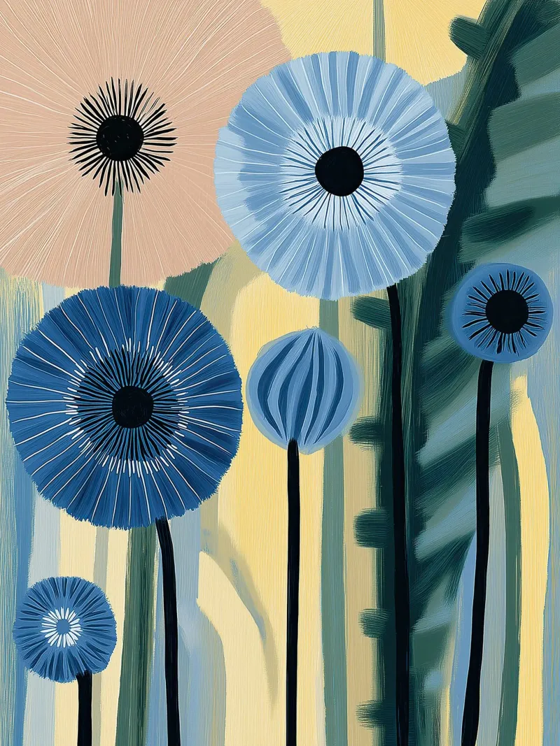 Fiori astratti carta hahnemühle da Imagine