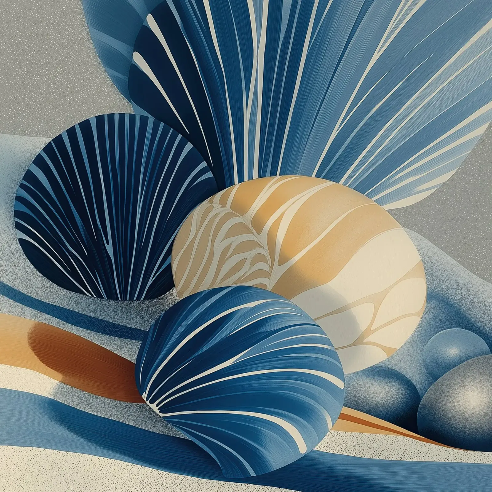 Conchiglie sulla spiaggia plexiglass da Imagine