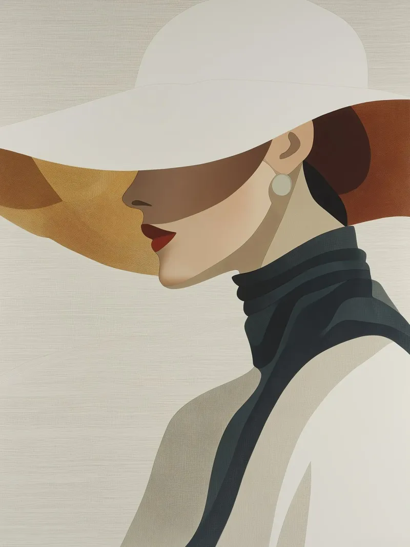 Donna con cappello pellicola backlit da Imagine