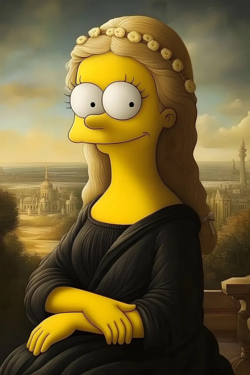 Monna Lisa Simpson pellicola backlit da M-Ulrich-Digital Art