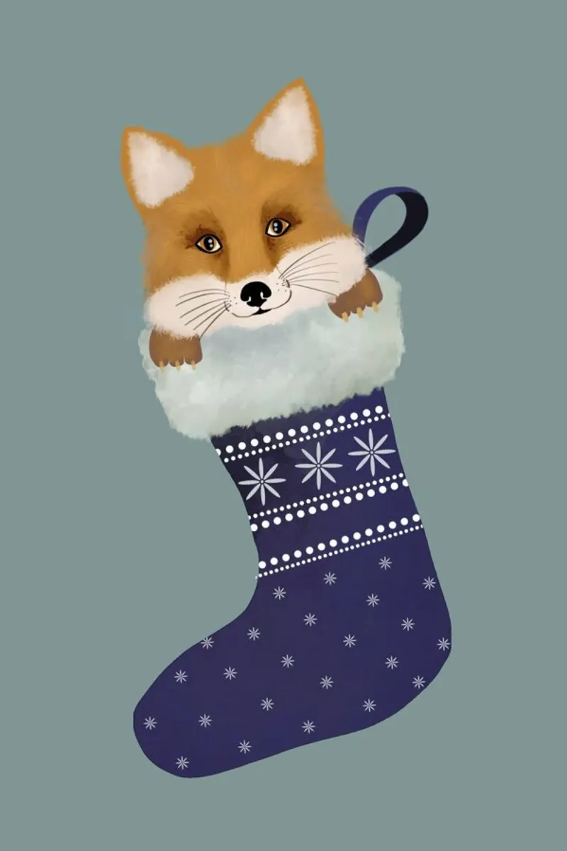 Fox In The Christmas Stocking pellicola backlit da cafelab