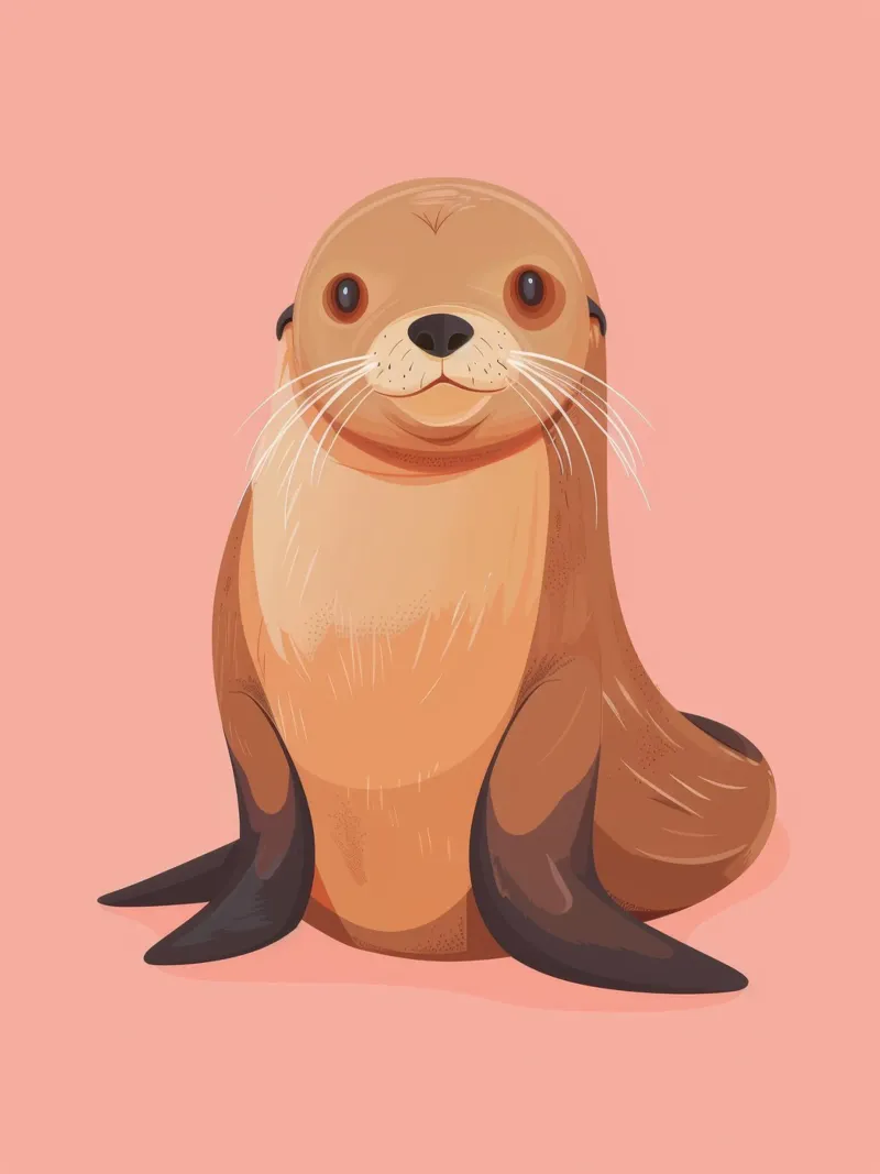 Curious Sea Lion Pup with Playful Eyes canvas by DesignDoodle
