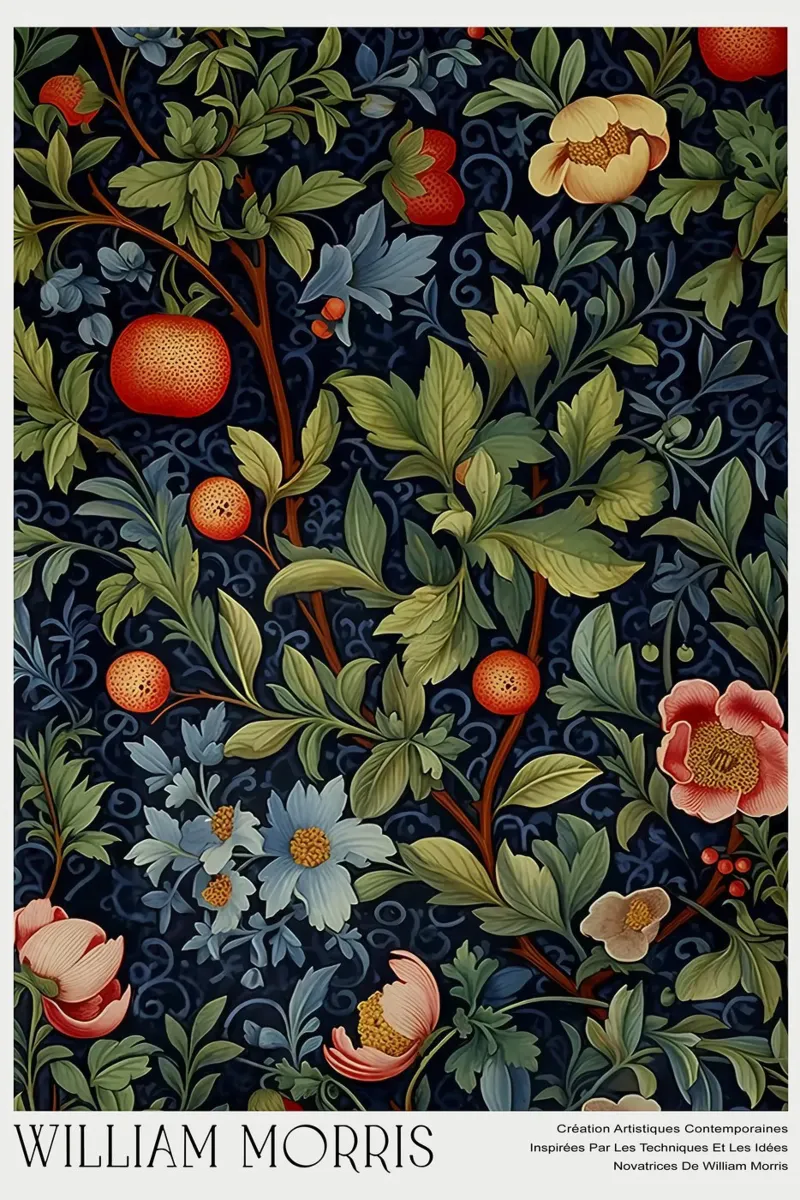 Frutta e fiori Botanico scuro alluminio dibond da Turner Kyle