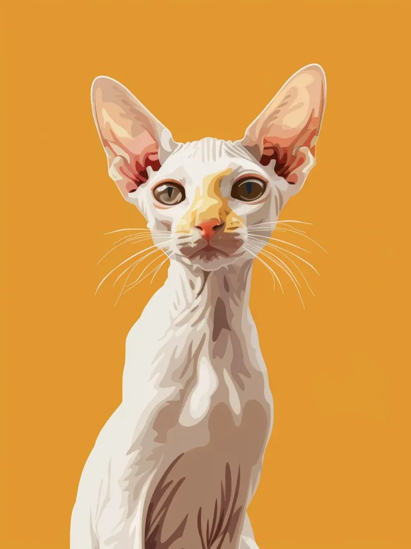 Gatto orientale a pelo corto con occhi espressivi su un'immagine audace pellicola backlit da DesignDoodle