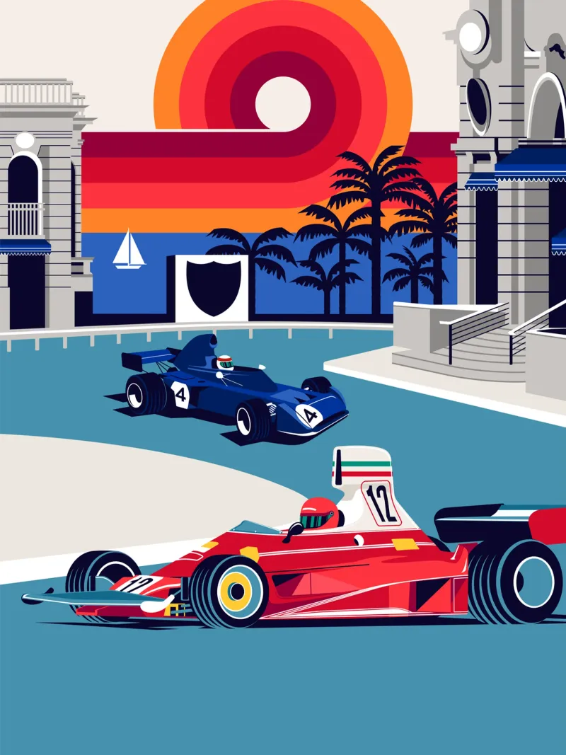 Monaco Sunset carta hahnemühle da Mariel Toigo