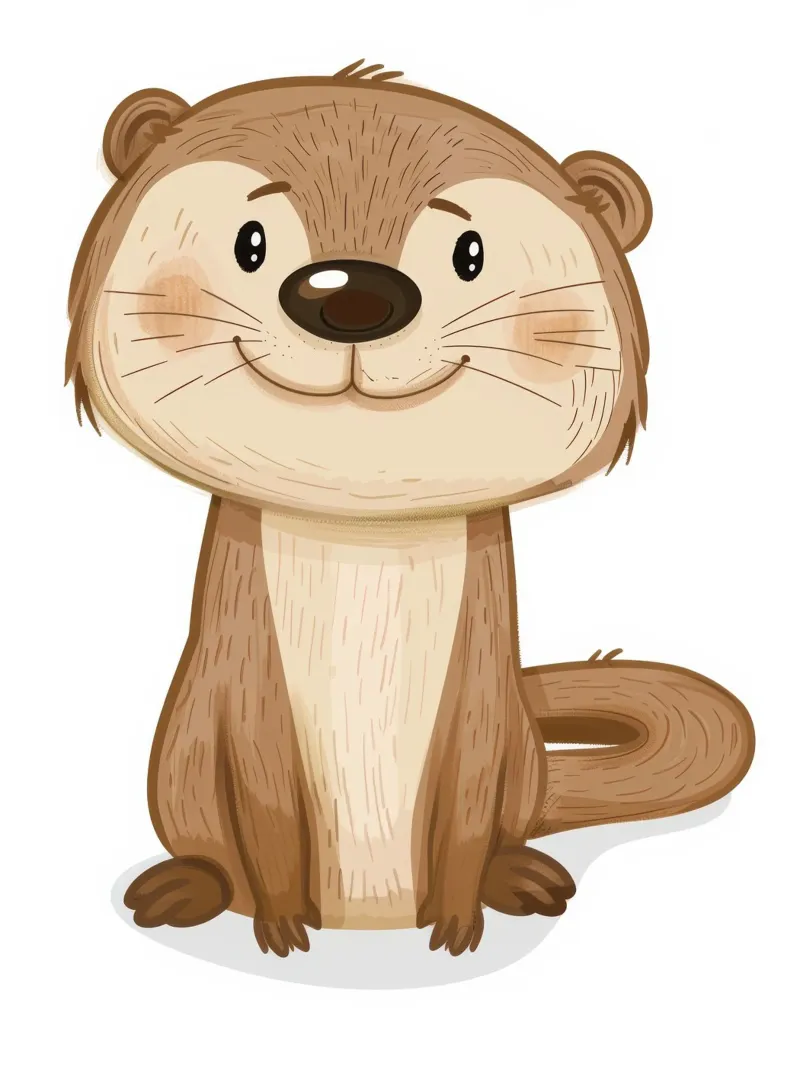 Mignon chiot loutre à la fourrure douce et à l'expression enjouée toile de DesignDoodle