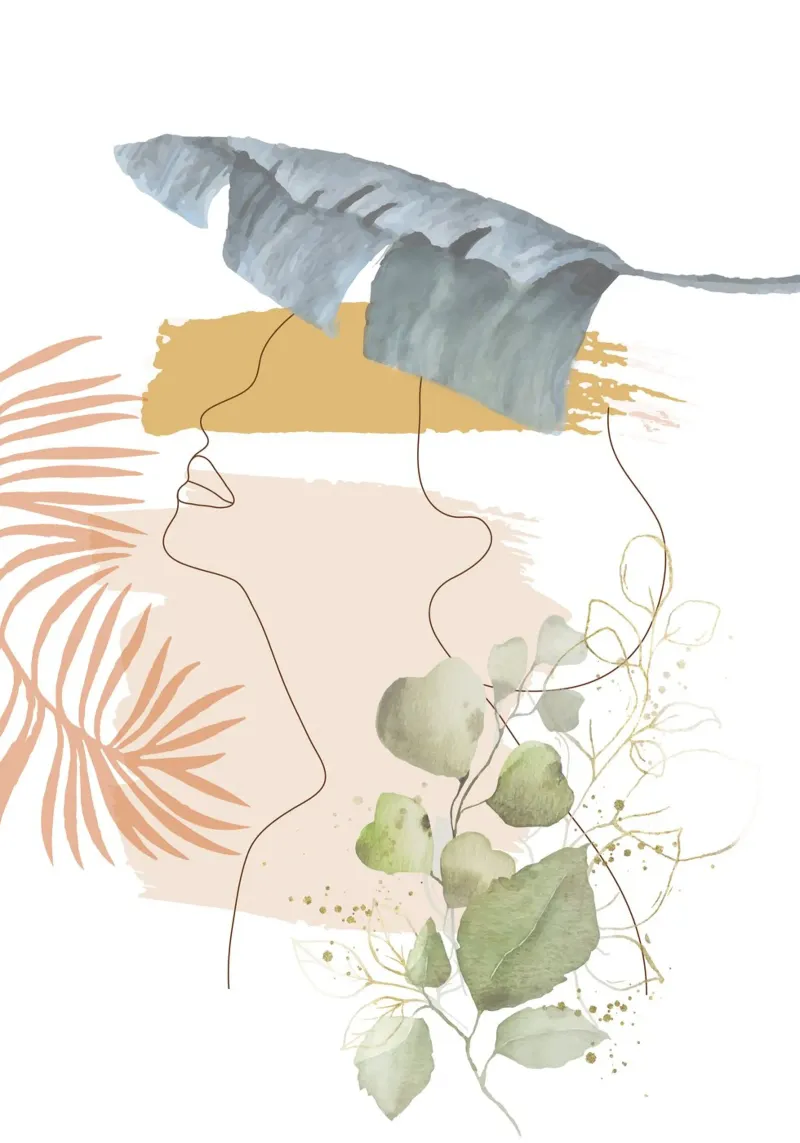 Line in Nature III poster con telaio in legno da Nadjaa