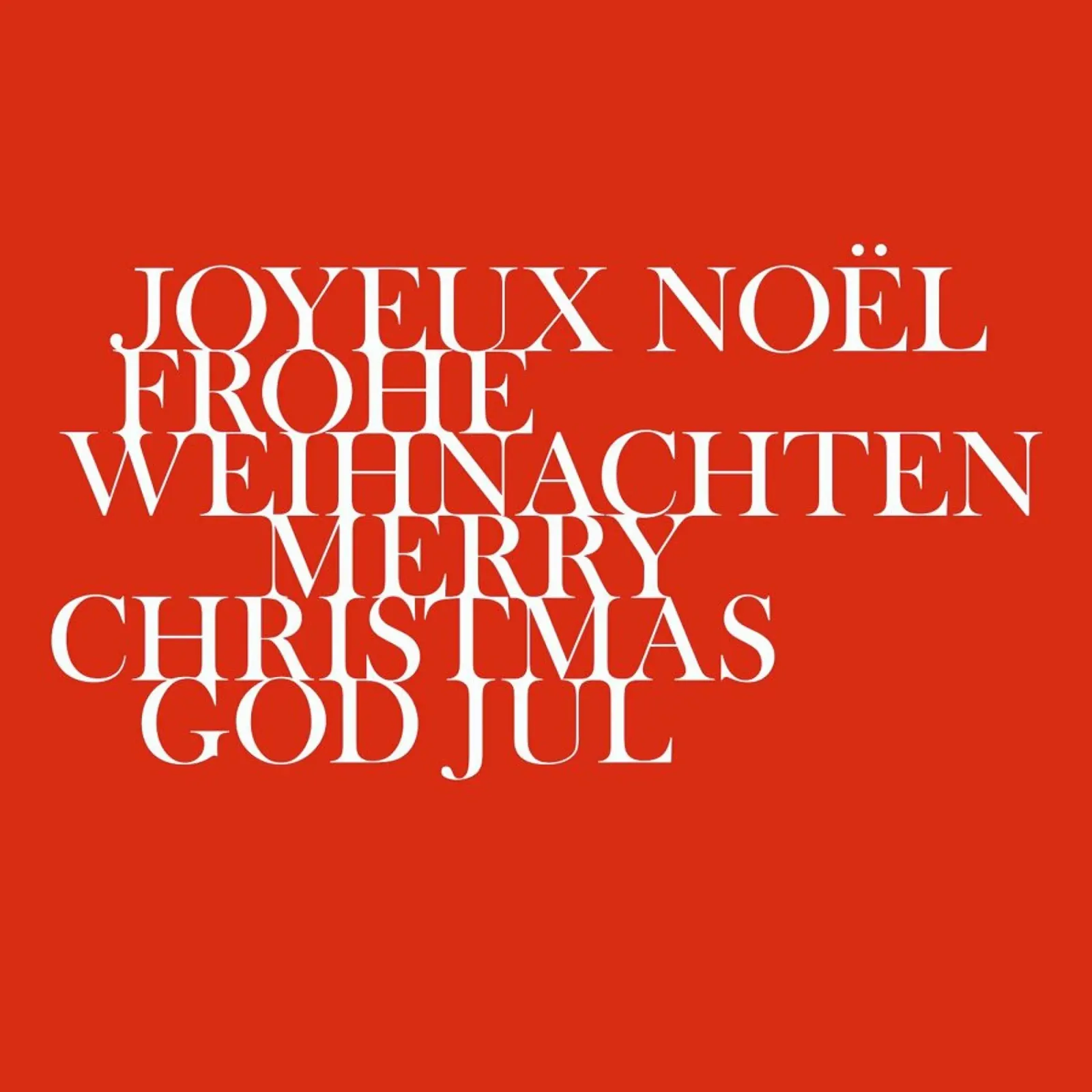 Un Natale internazionale poster con telaio in alluminio da Bo Lundberg