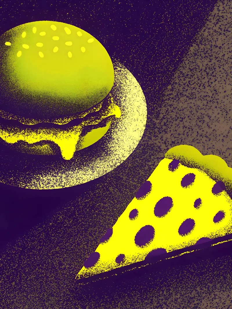 Hamburger e pizza alluminio dibond da SOUL SHOP