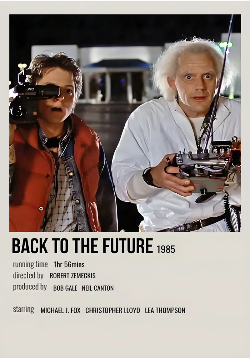 BACK TO THE FUTURE 1985 pellicola backlit da MVFminimalist