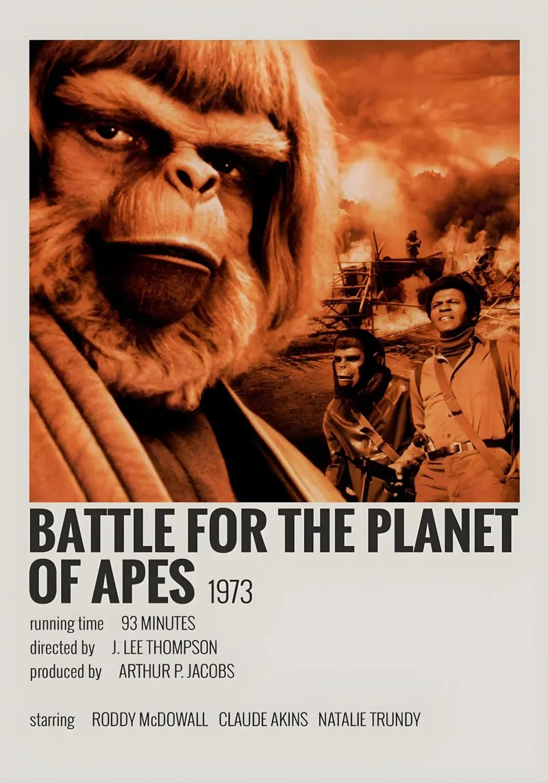 BATTLE FOR THE PLANET OF APES 1973 poster da MVFminimalist