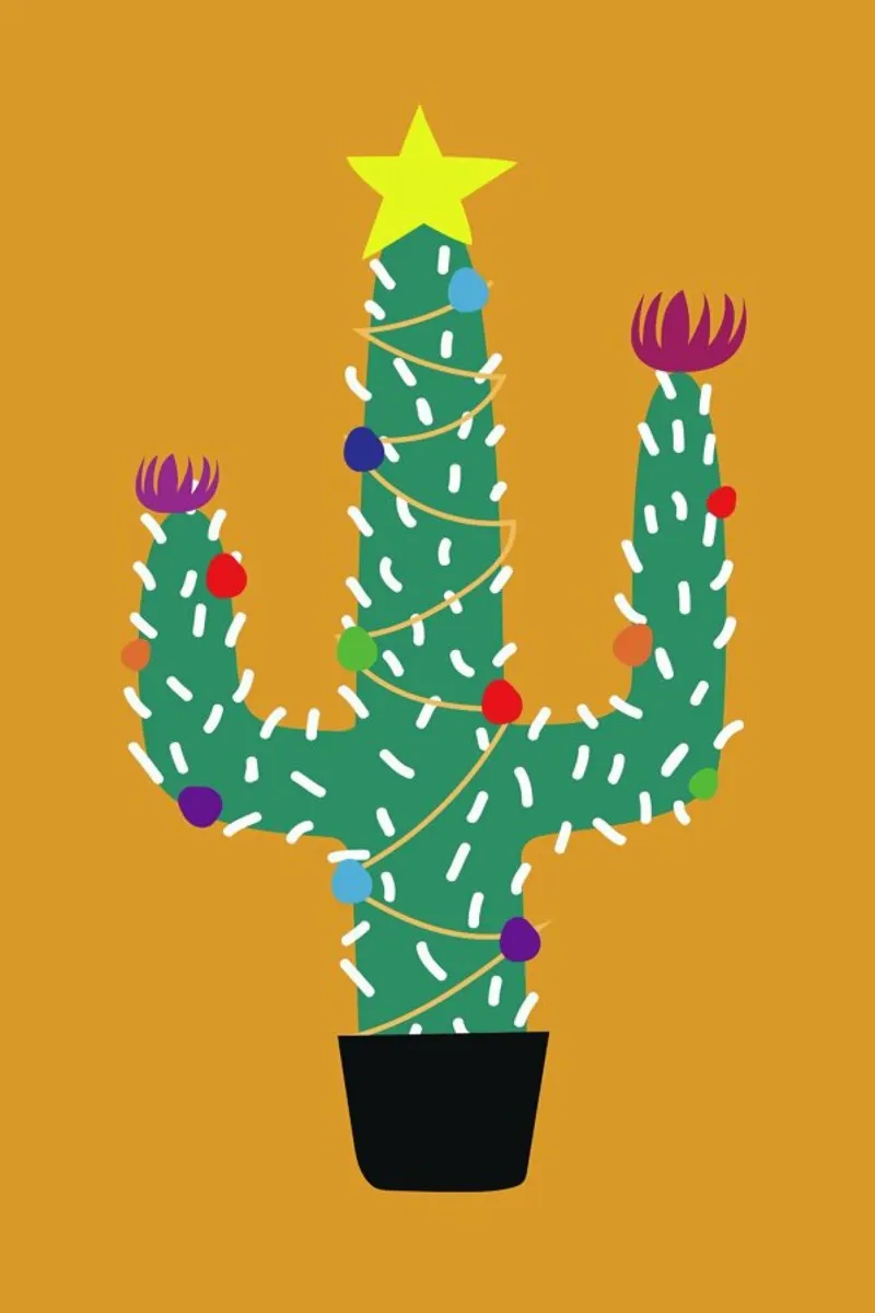 Cactus Christmas carta hahnemühle da The Native State