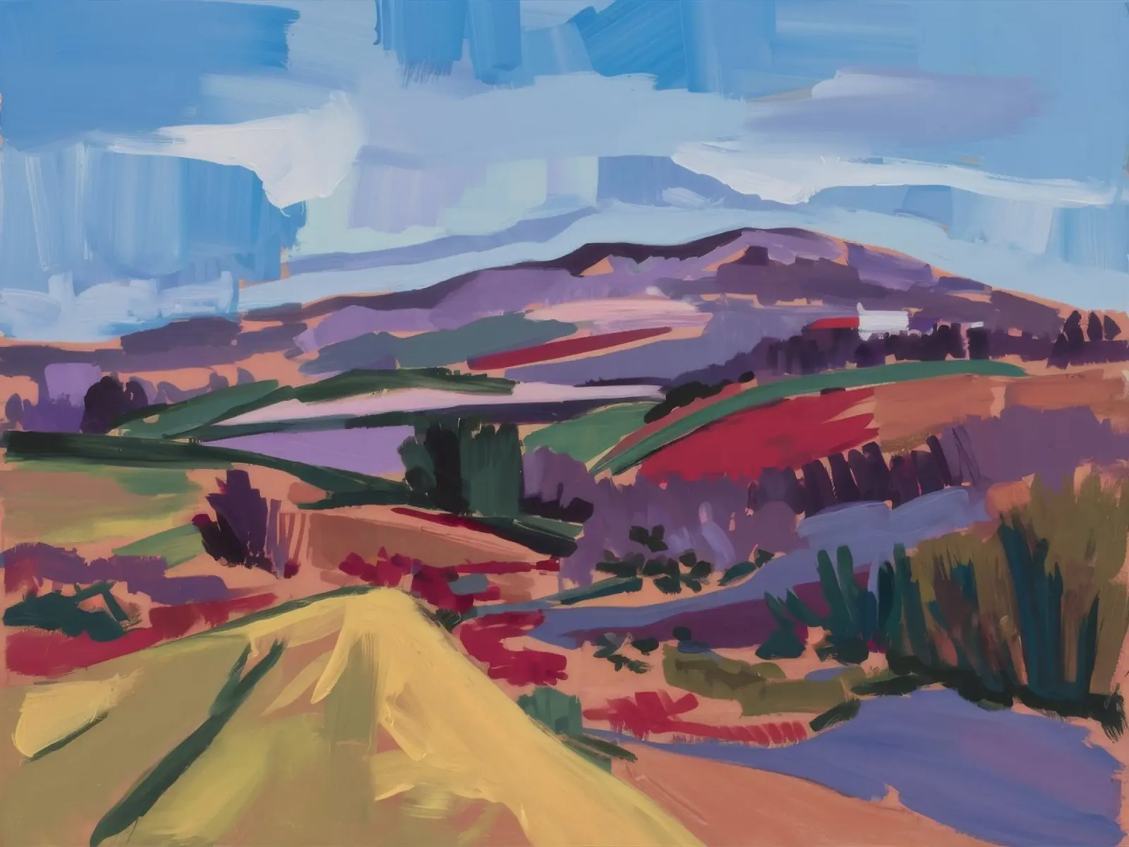 Crimson Hill Tapestry hahnemühle by Radiance Landscape