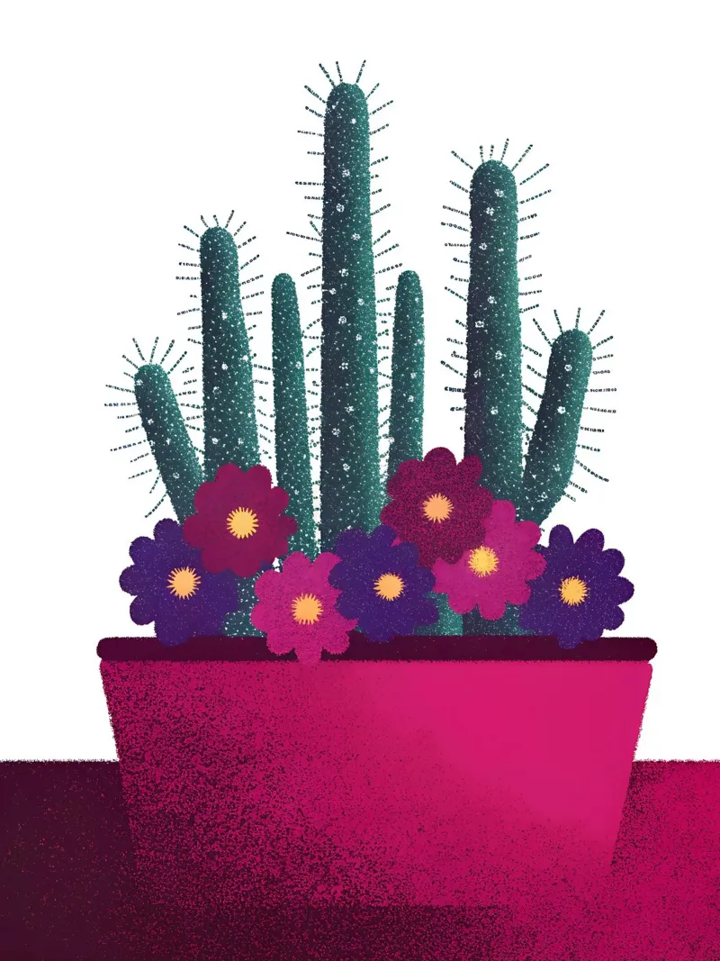 Fiore di cactus pellicola backlit da SOUL SHOP