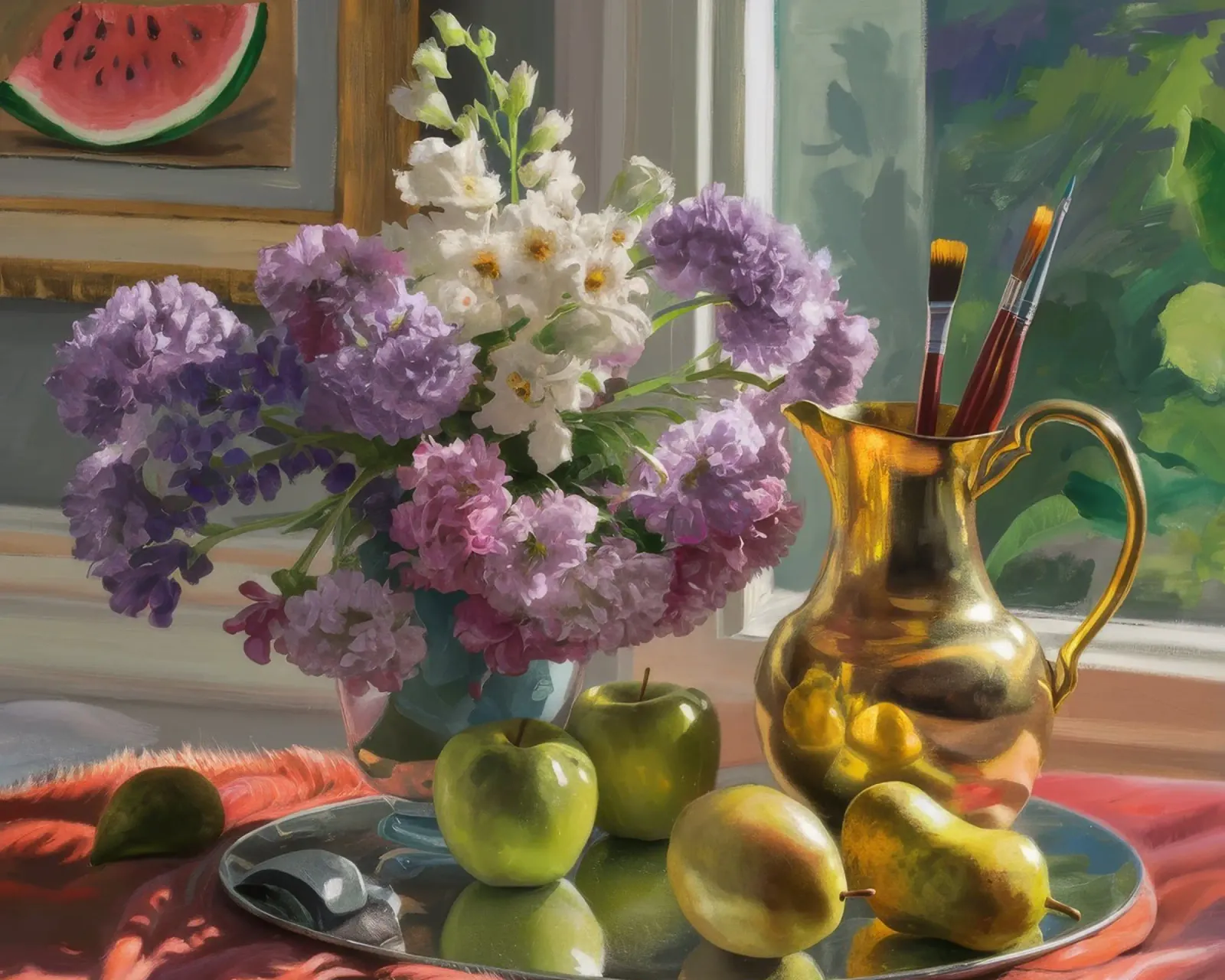 Cosecha de flores de ventana poster de Celestial Harmony