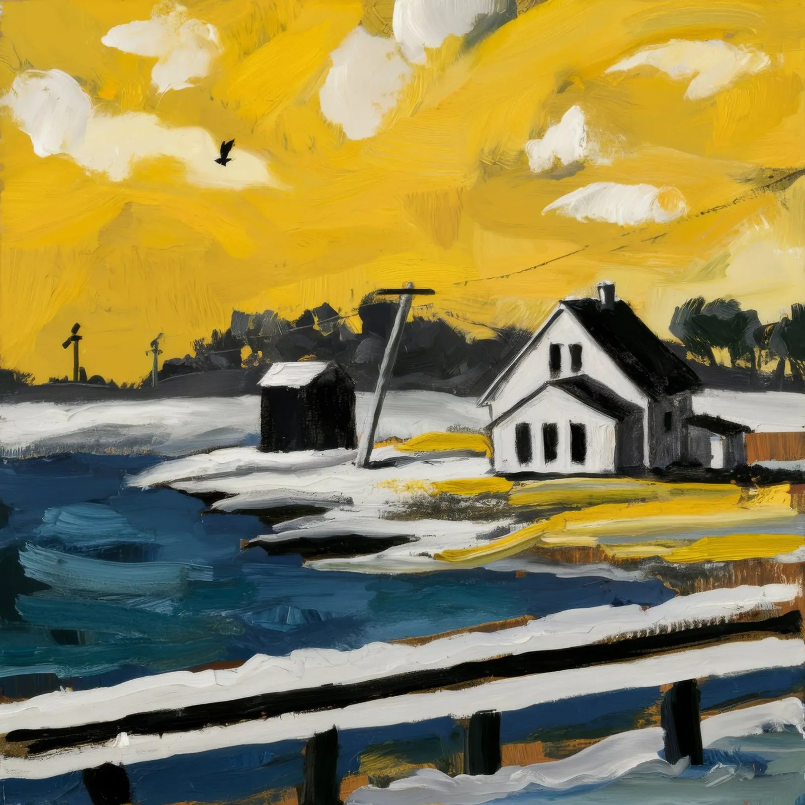 Abstracted Tidal Flats canvas by Silk Palette
