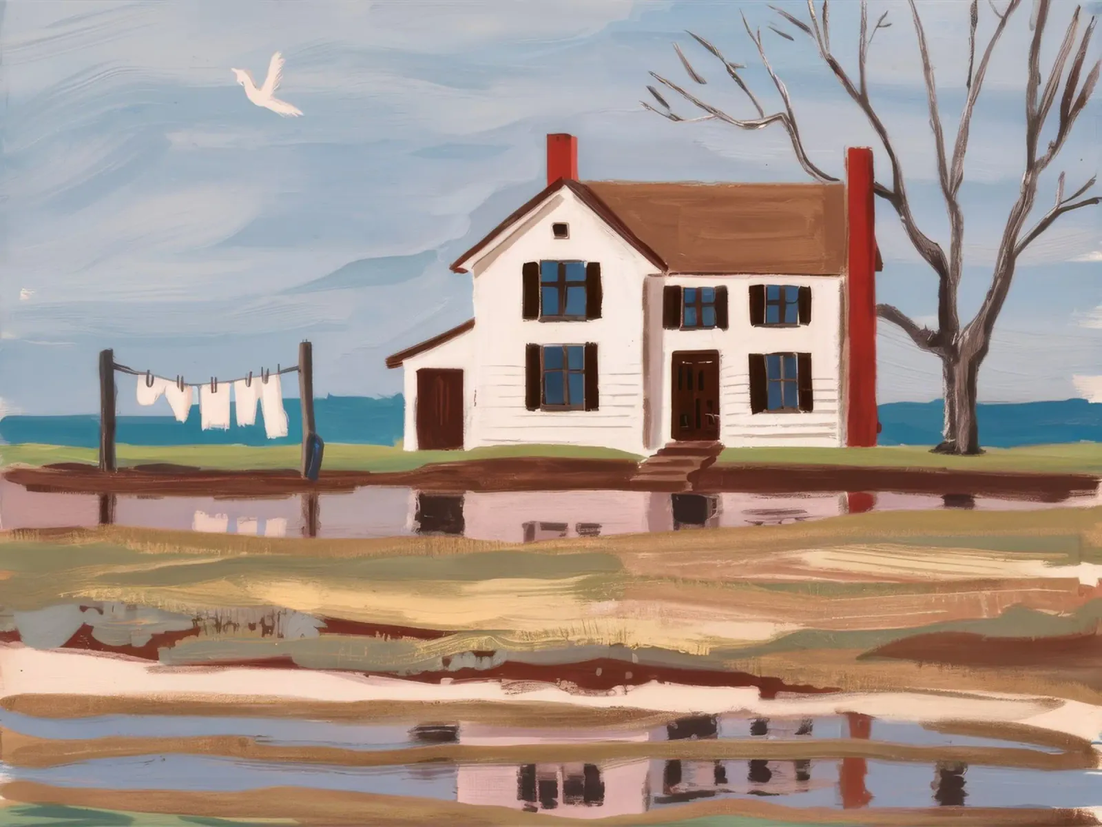 Laundry Day Farmhouse canvas by Silk Palette
