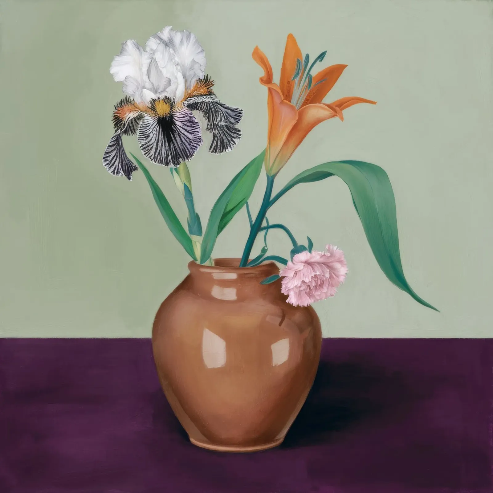 Giglio di terra Grace poster con telaio in legno da Opal Strokes