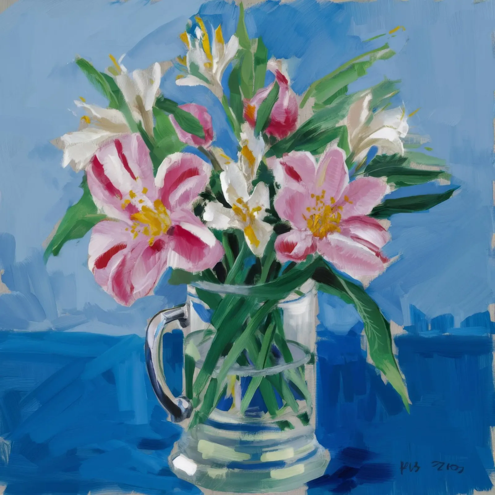 Vase à pivoine Elégance toile de Dream Spectrum