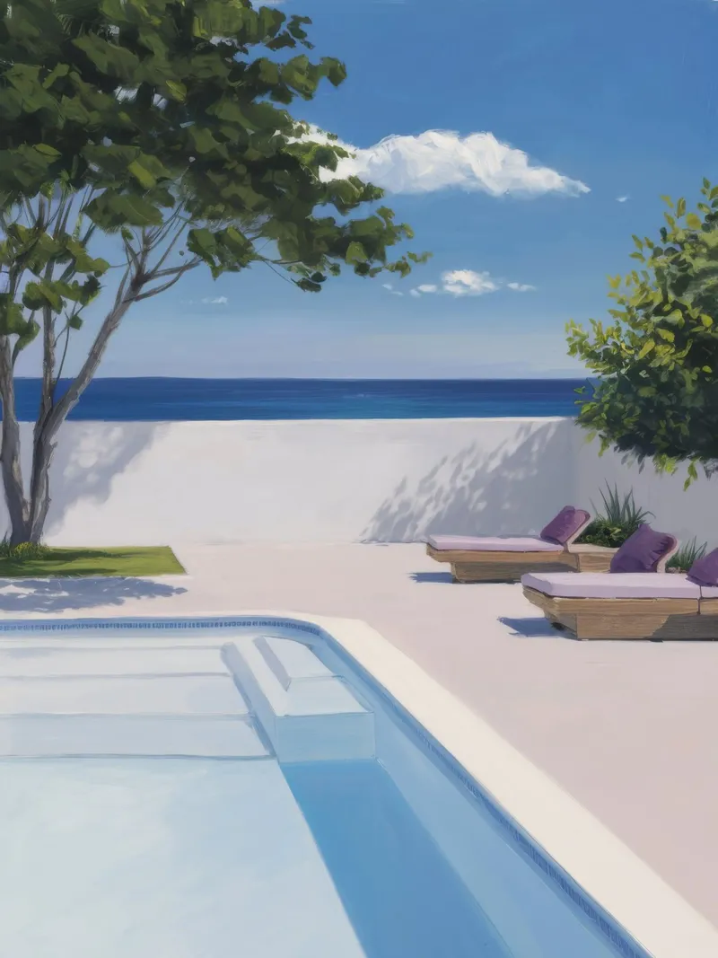 Azure-Pool-Horizont Hahnemühle von Infinite Chroma