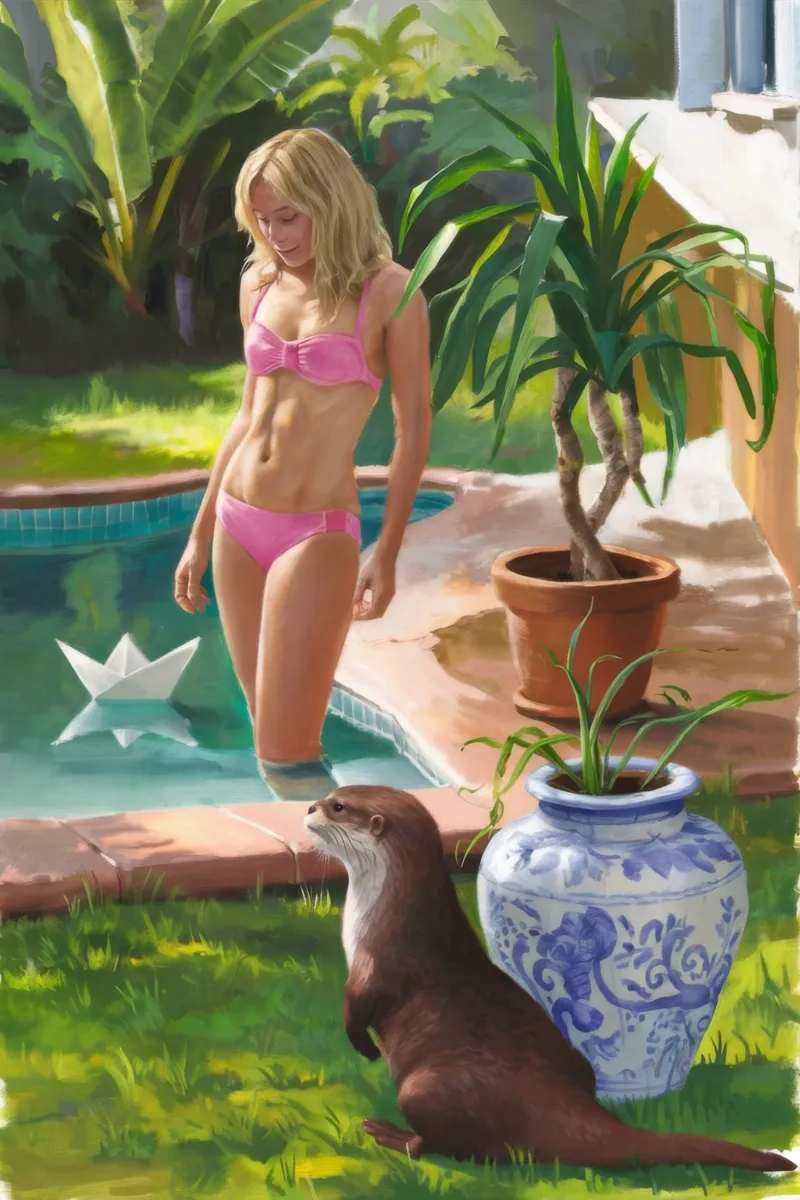 Giardino fiorito di fucsia poster con telaio in plastica da Infinite Chroma