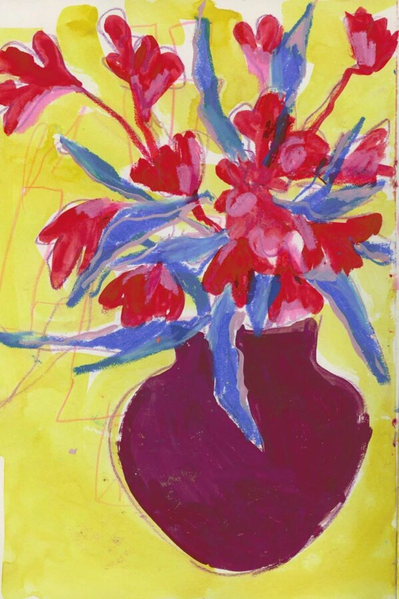 First Half Yellow Sketchbook Page pellicola backlit da Sonia Brittain