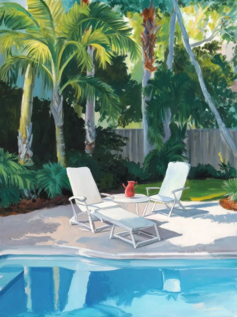 Sunlit Palm Oasis Hahnemühle von Infinite Chroma