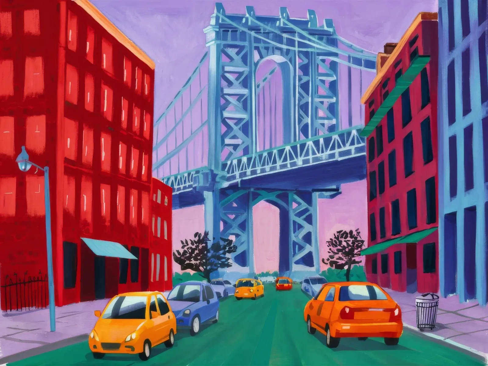 Manhattan Bridge View canvas by Silk Palette