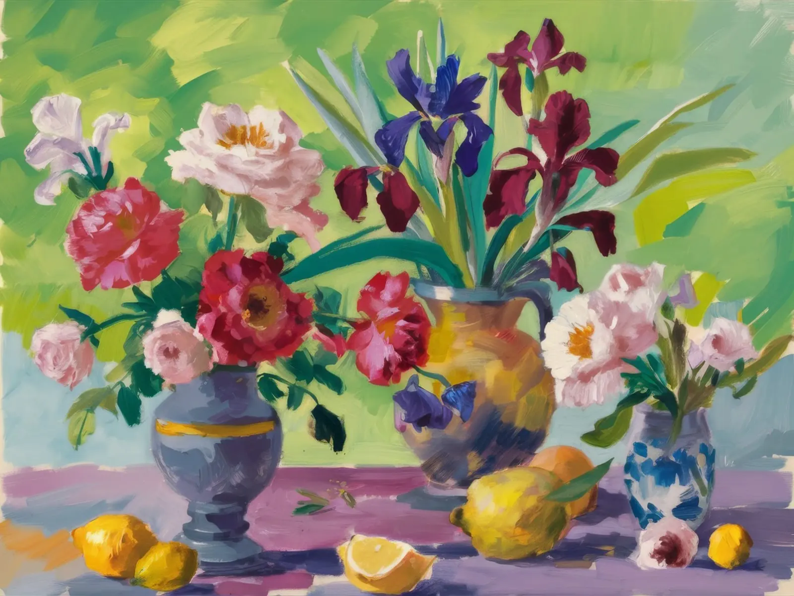 Medley di fiori cremisi pellicola backlit da Radiance Landscape