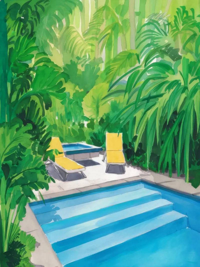 Ritiro in piscina Verdant carta hahnemühle da Infinite Chroma